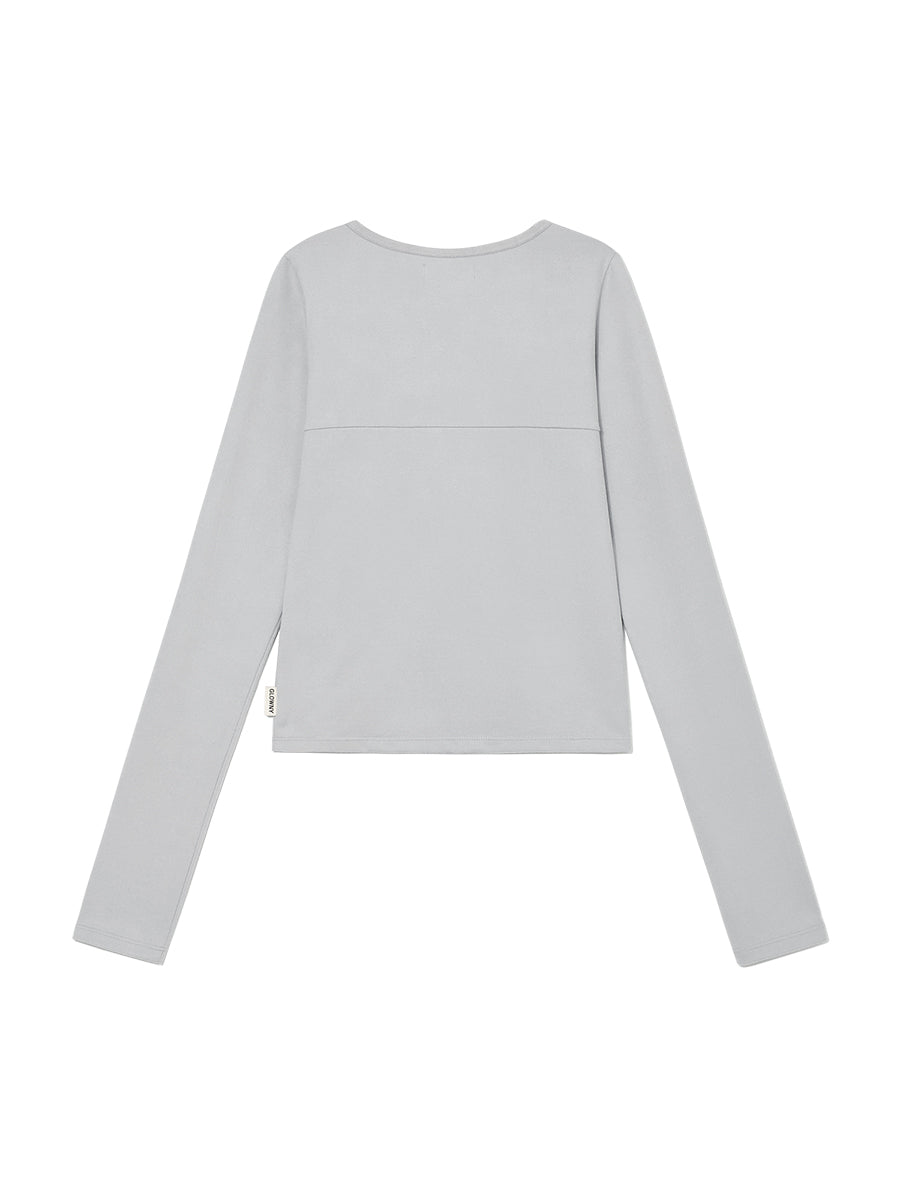 GLOWNY/グロウニー MIA SQUARE NECK LONG SLEEVE カットソー