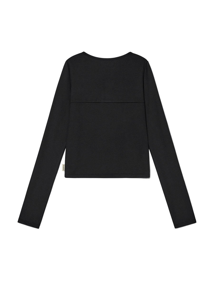 GLOWNY/グロウニー MIA SQUARE NECK LONG SLEEVE カットソー