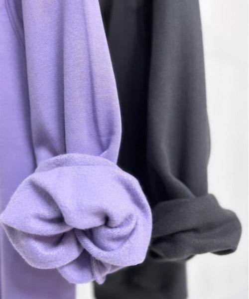 ipugo/イプゴ バック重ね着風デザイン裏起毛スウェット