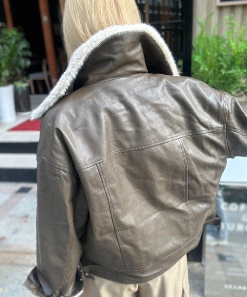 ipugo/イプゴ ファーレザージャケット