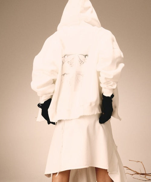 GLOWNY/グロウニー BONES GRUNGY DENIM SKIRT スカート