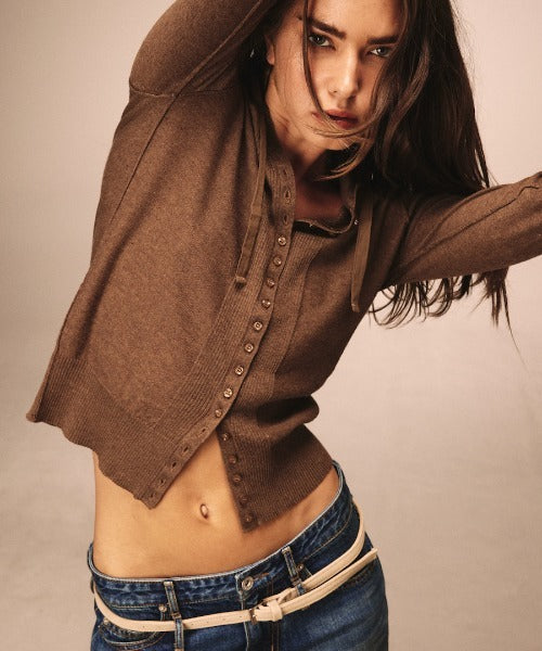 GLOWNY/グロウニー DOUBLE BELTED BOOTS CUT DENIM JEANS デニム