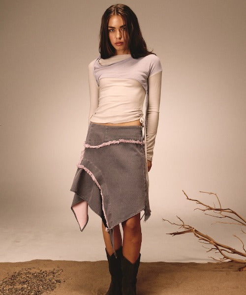 GLOWNY/グロウニー JOSHUA PANELED LONG SLEEVE カットソー