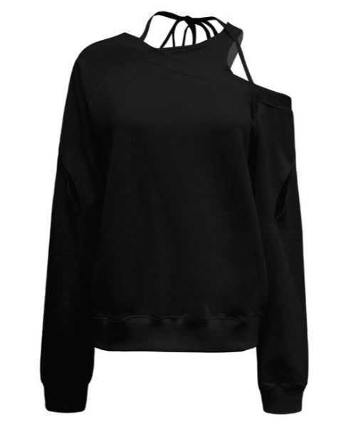 SLIT LAYERED SWEAT SHIRT