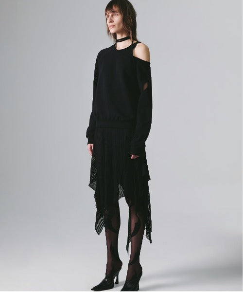SLIT LAYERED SWEAT SHIRT