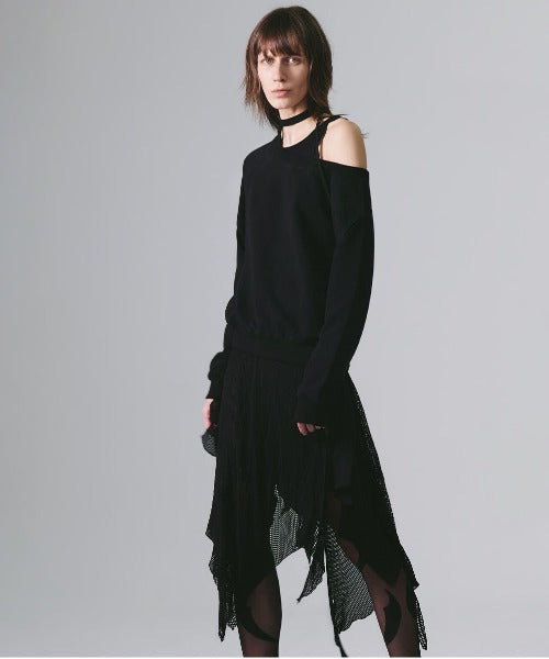 SLIT LAYERED SWEAT SHIRT