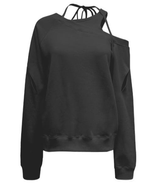 SLIT LAYERED SWEAT SHIRT