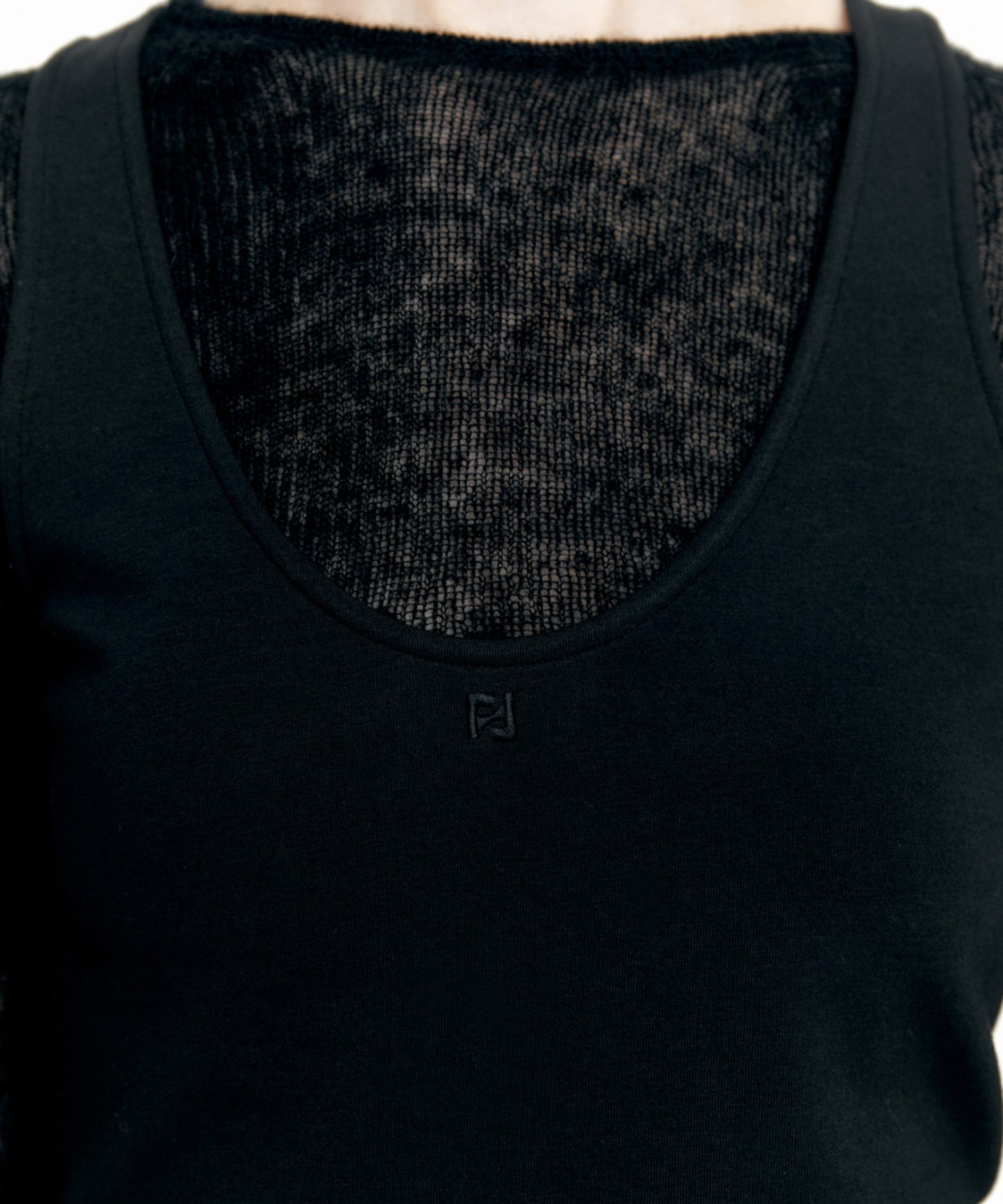 STUDIOTABLE/スタジオテーブル CURVED SLEEVELESS タンクトップ