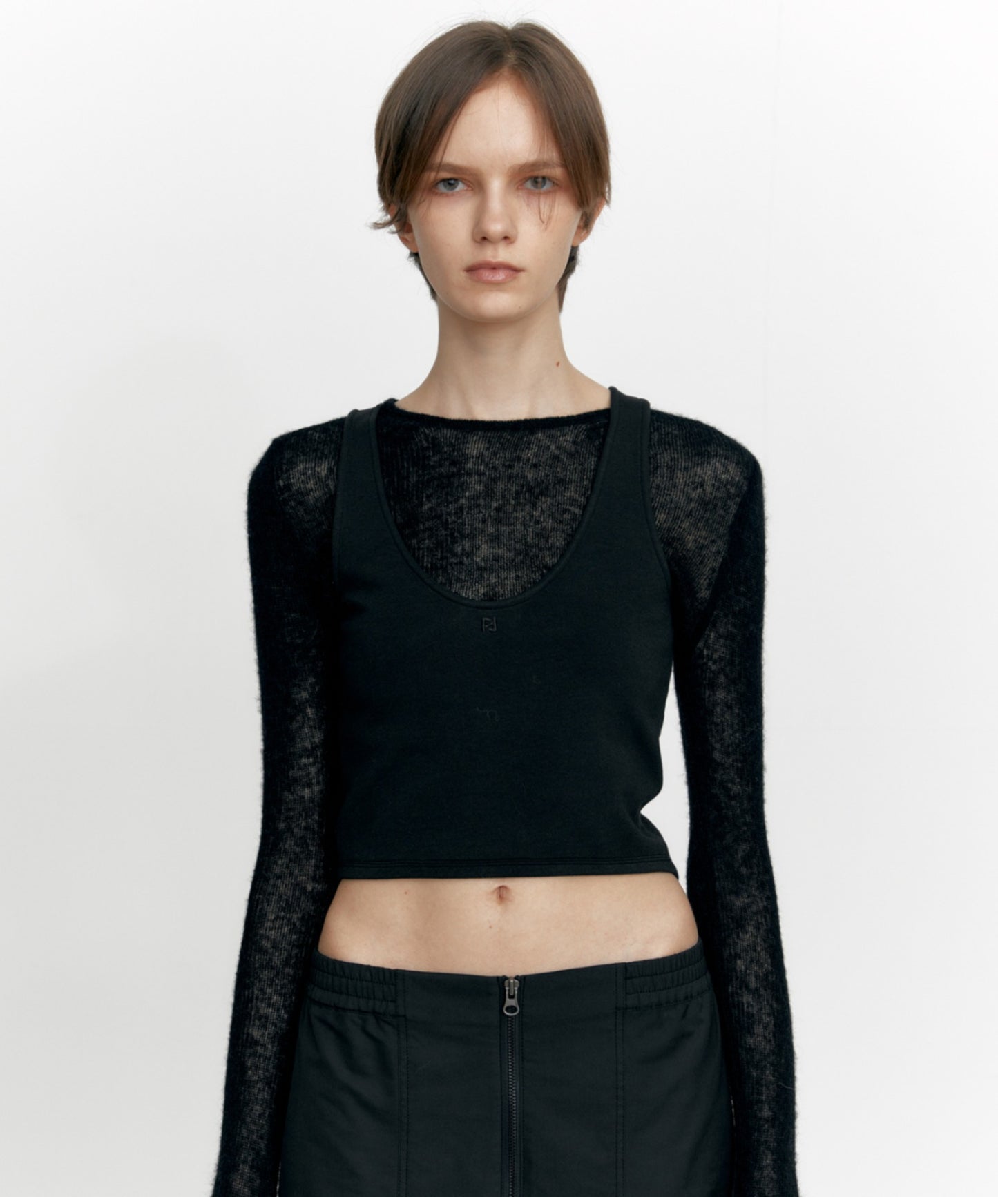 STUDIOTABLE/スタジオテーブル CURVED SLEEVELESS タンクトップ