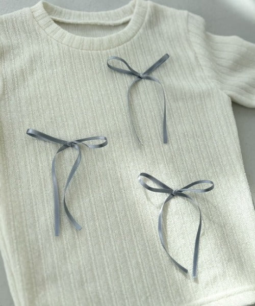 ipugo/イプゴ 細リボンリブニット