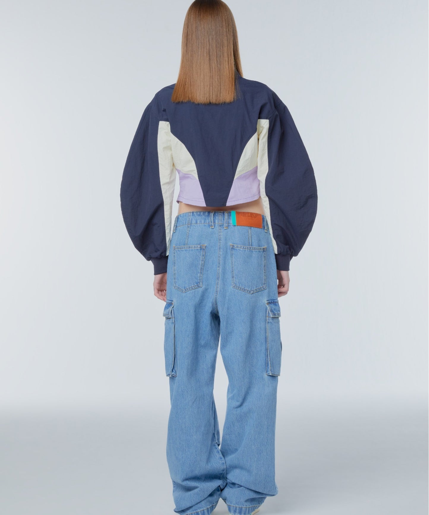 INSTANTFUNK/インスタントファンク Corset-panelled western nylon jacket ナイロンジャケット