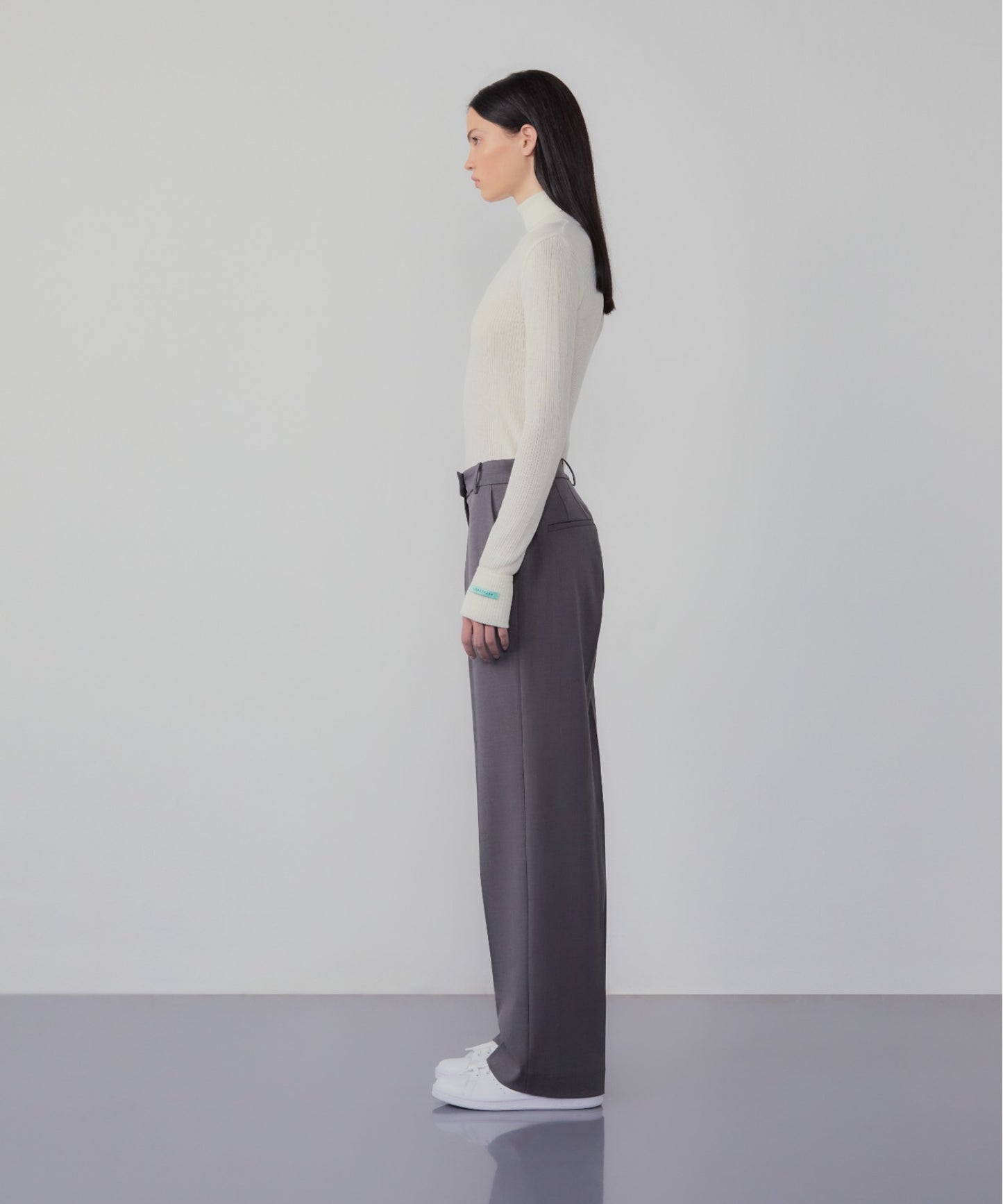 Roll-neck cashmere-blend sweater