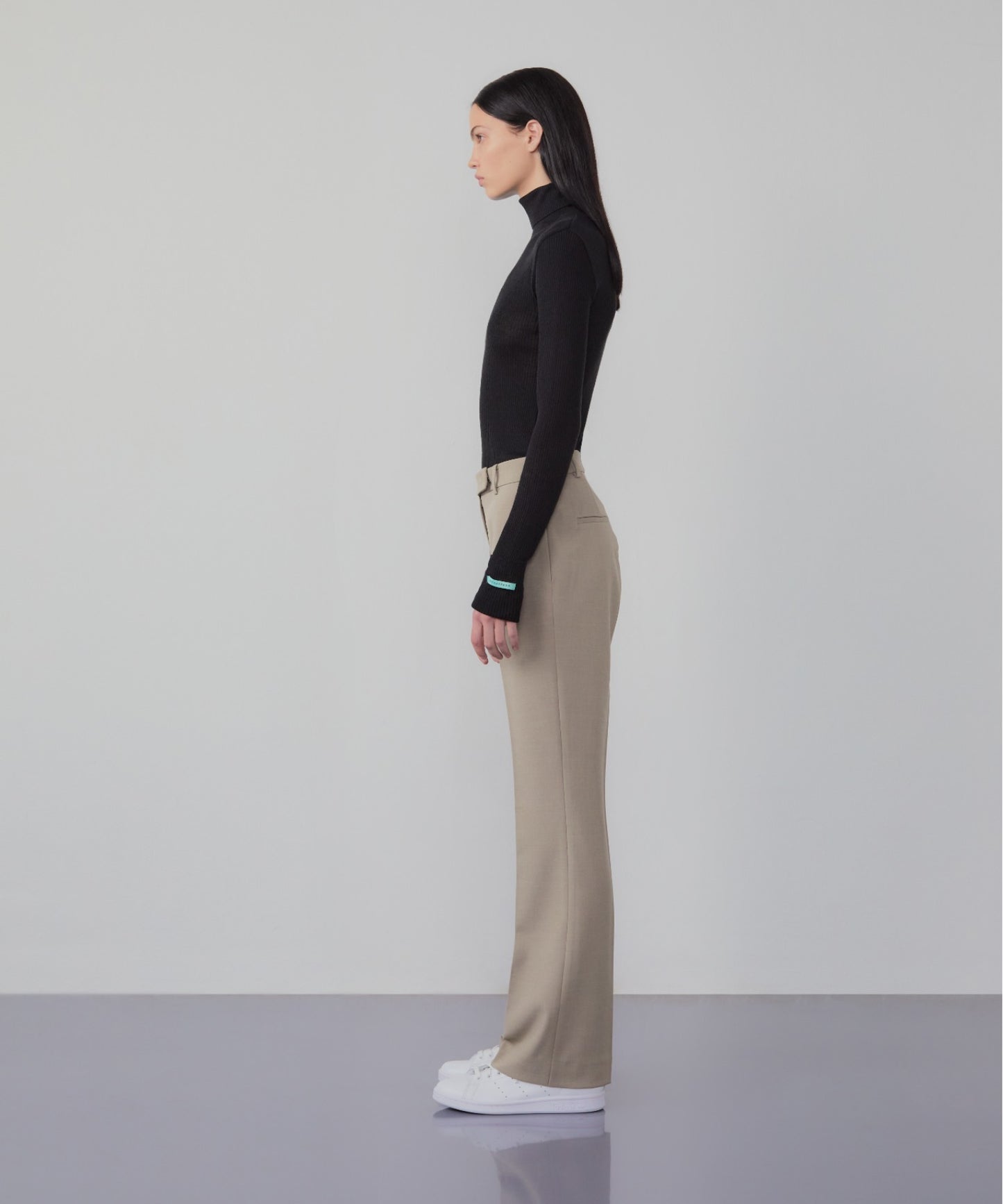 Roll-neck cashmere-blend sweater
