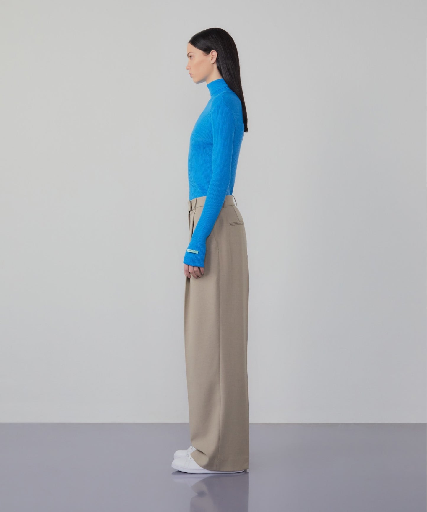 Roll-neck cashmere-blend sweater