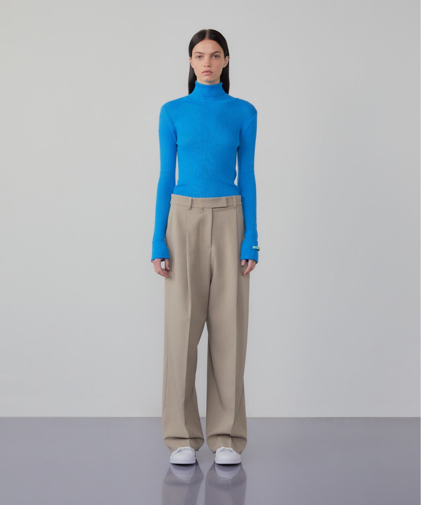 Roll-neck cashmere-blend sweater