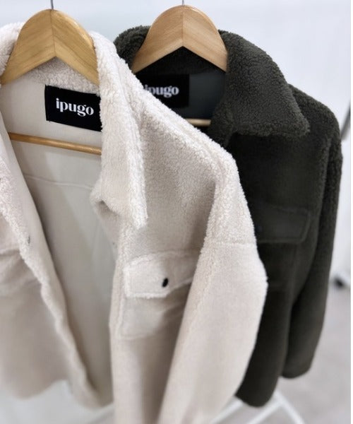 ipugo/イプゴ モコモコオーバーサイズシャツ ジャケット