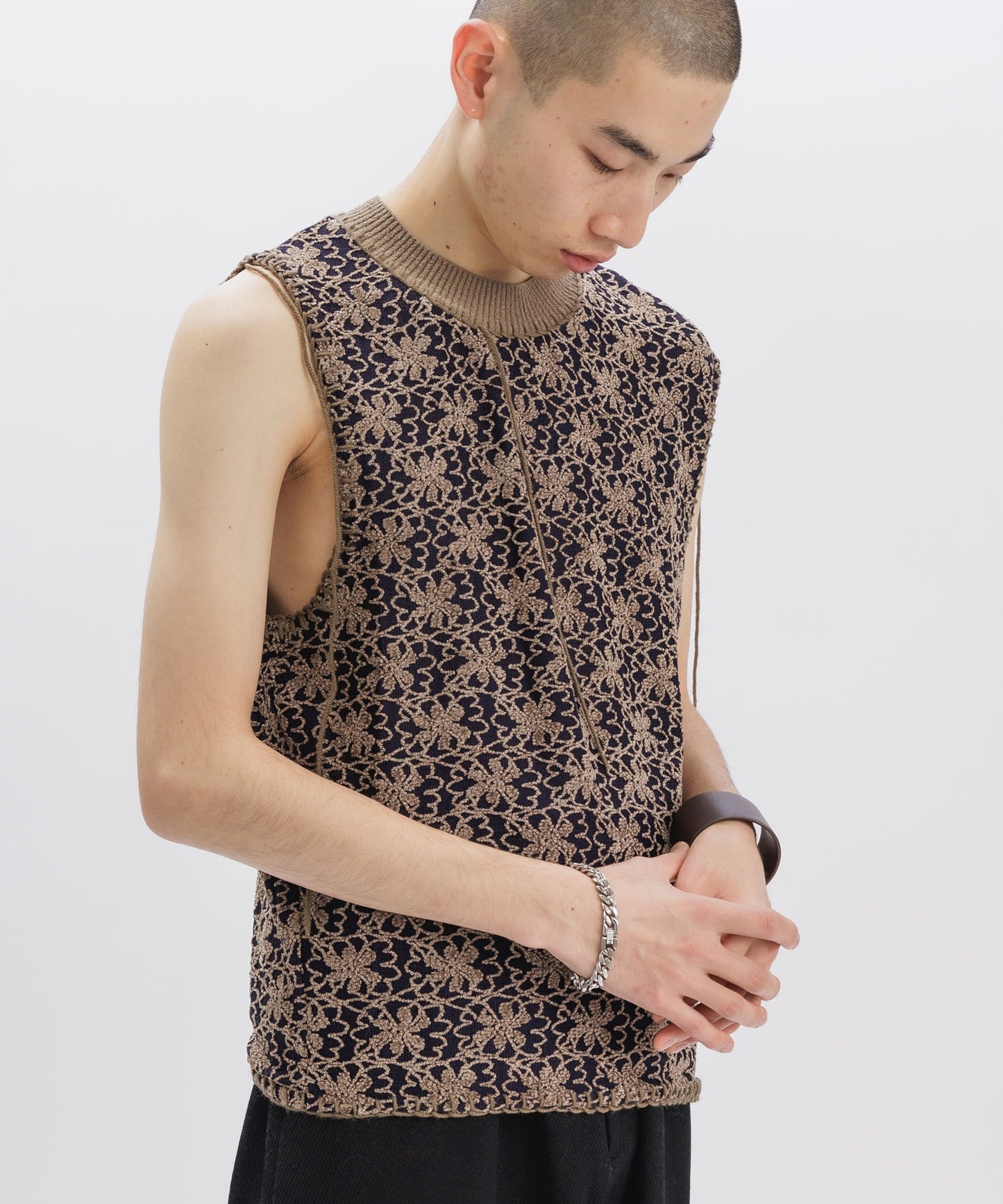 Andersson Bell/アンダーソンベル FLOWER ASH VEST ベスト