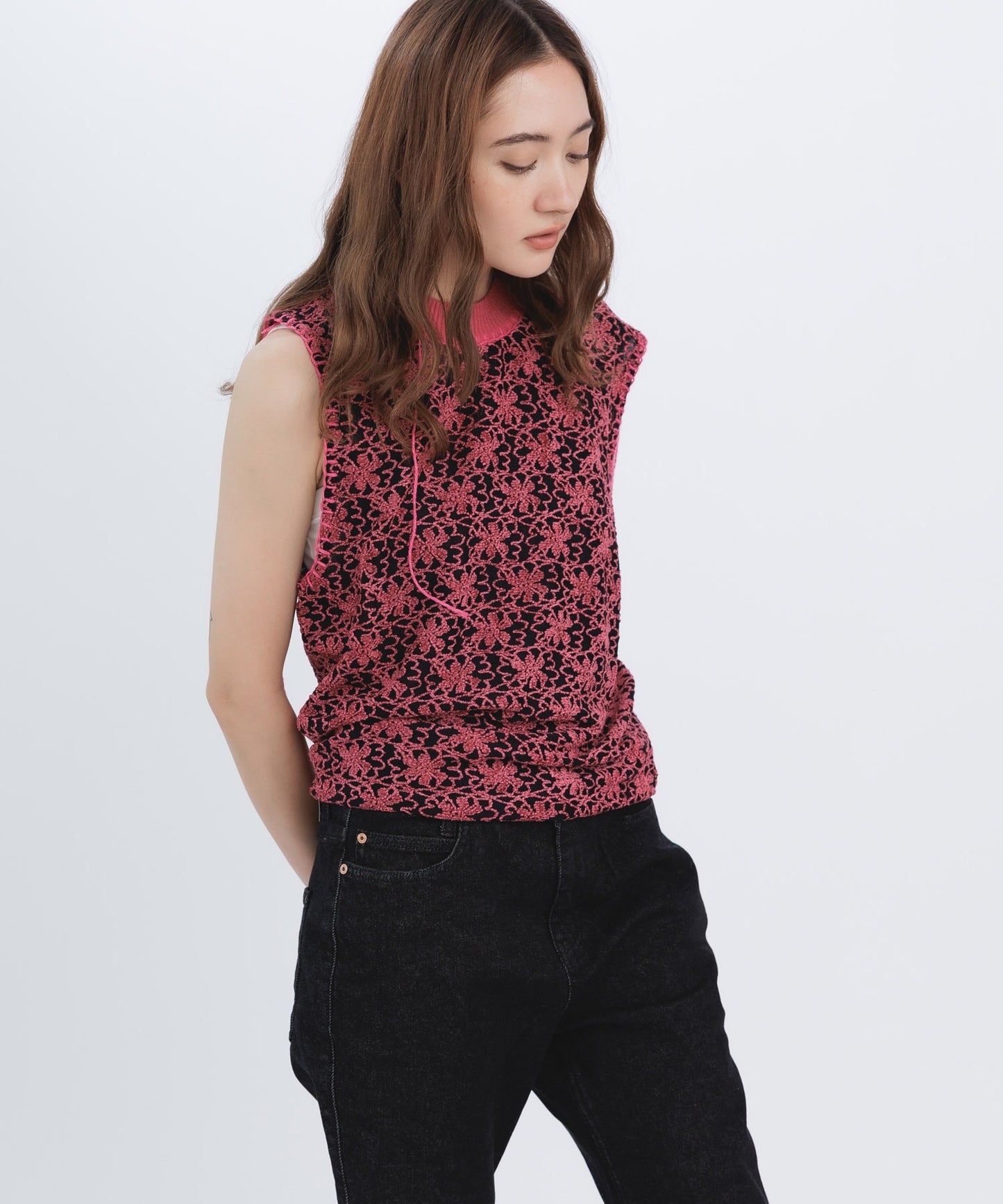 Andersson Bell/アンダーソンベル FLOWER ASH VEST ベスト