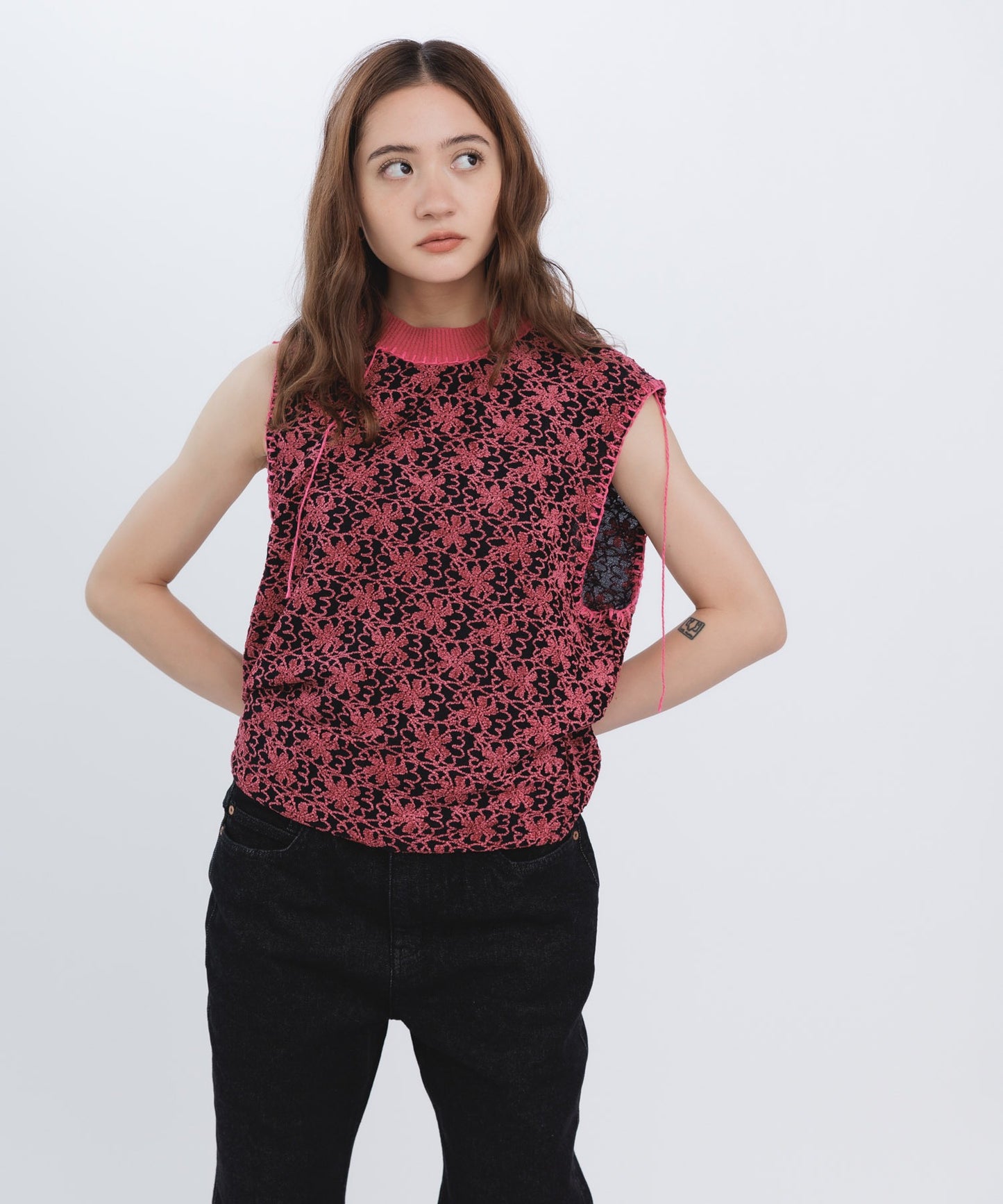 Andersson Bell/アンダーソンベル FLOWER ASH VEST ベスト