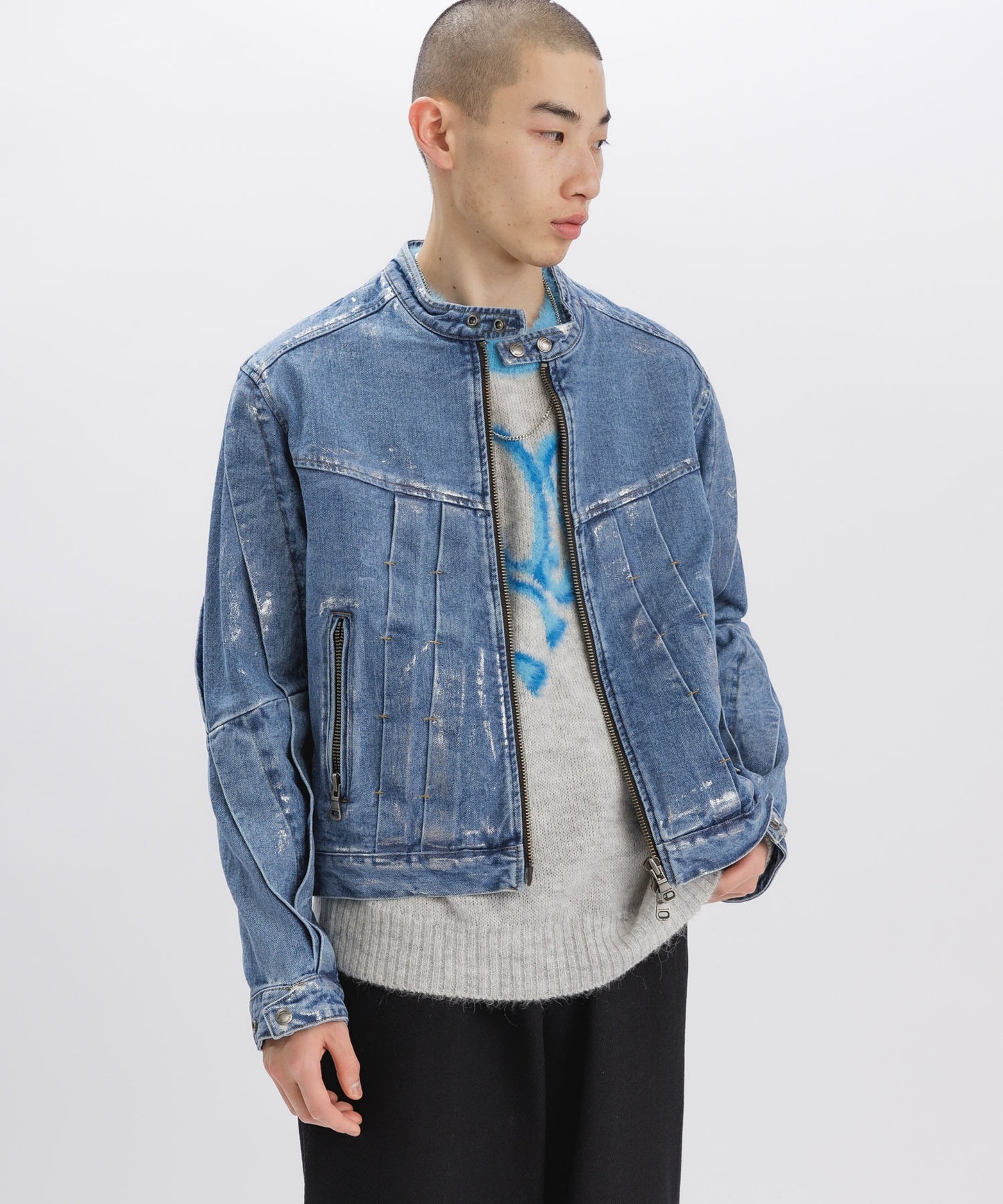 Andersson Bell/アンダーソンベル WAX COATED DENIM MOTORCYCLE JACKET デニムジャケット