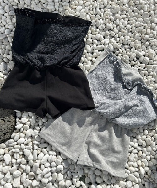 ipugo/イプゴ スパンコールミニ丈スカパン