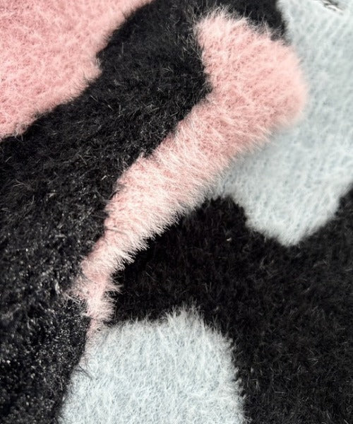 ipugo/イプゴ 牛柄ニットカーディガン