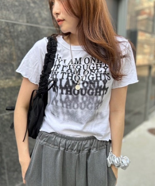 クロップド ロゴTシャツ