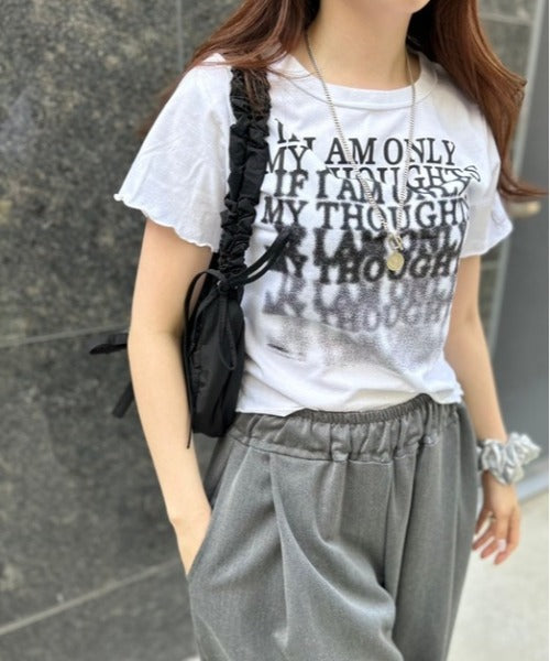 クロップド ロゴTシャツ