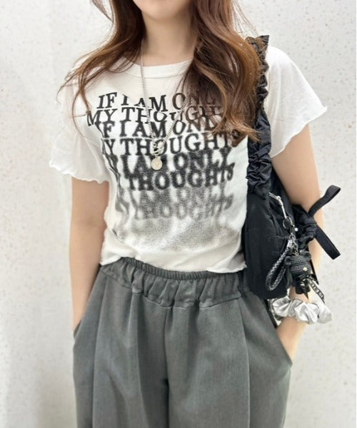 クロップド ロゴTシャツ