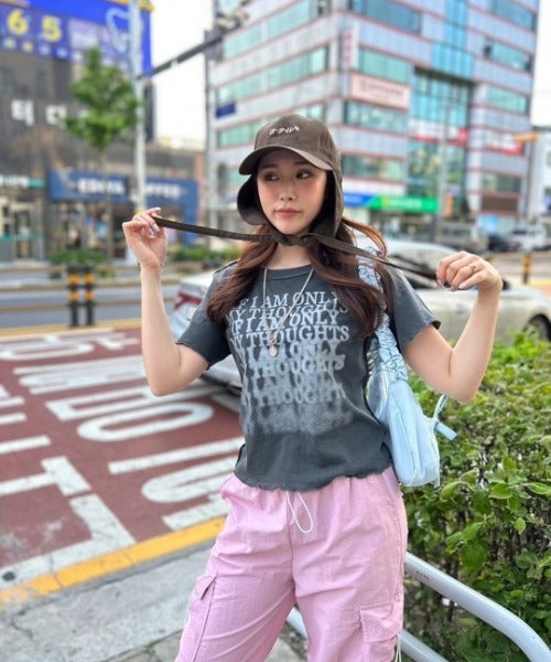 クロップド ロゴTシャツ