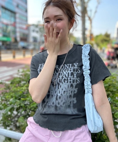 クロップド ロゴTシャツ