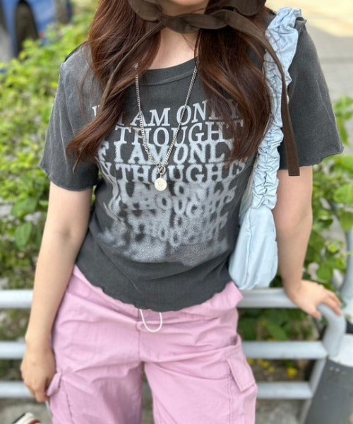 クロップド ロゴTシャツ