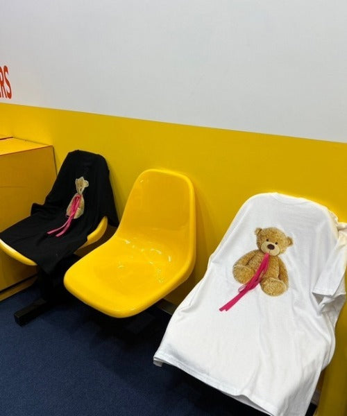 ipugo/イプゴ リボン付き ベア ビッグTシャツ