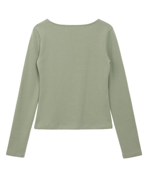 SQUARE NECK LONG SLEEVE