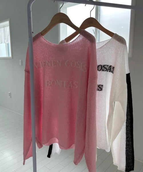 ipugo/イプゴ ロゴサマー長袖ニット