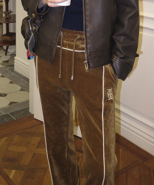 Kijun/キジュン Velour Track Pants トラックパンツ