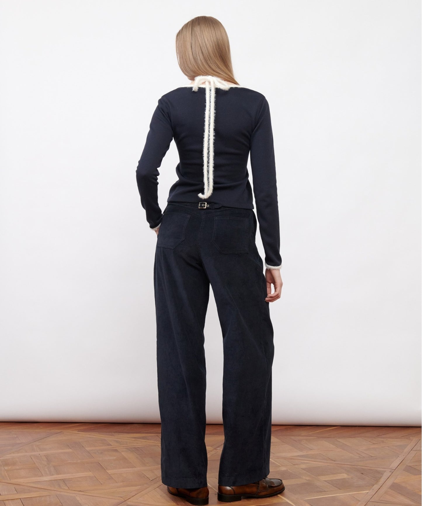 W-Neck Jersey Top
