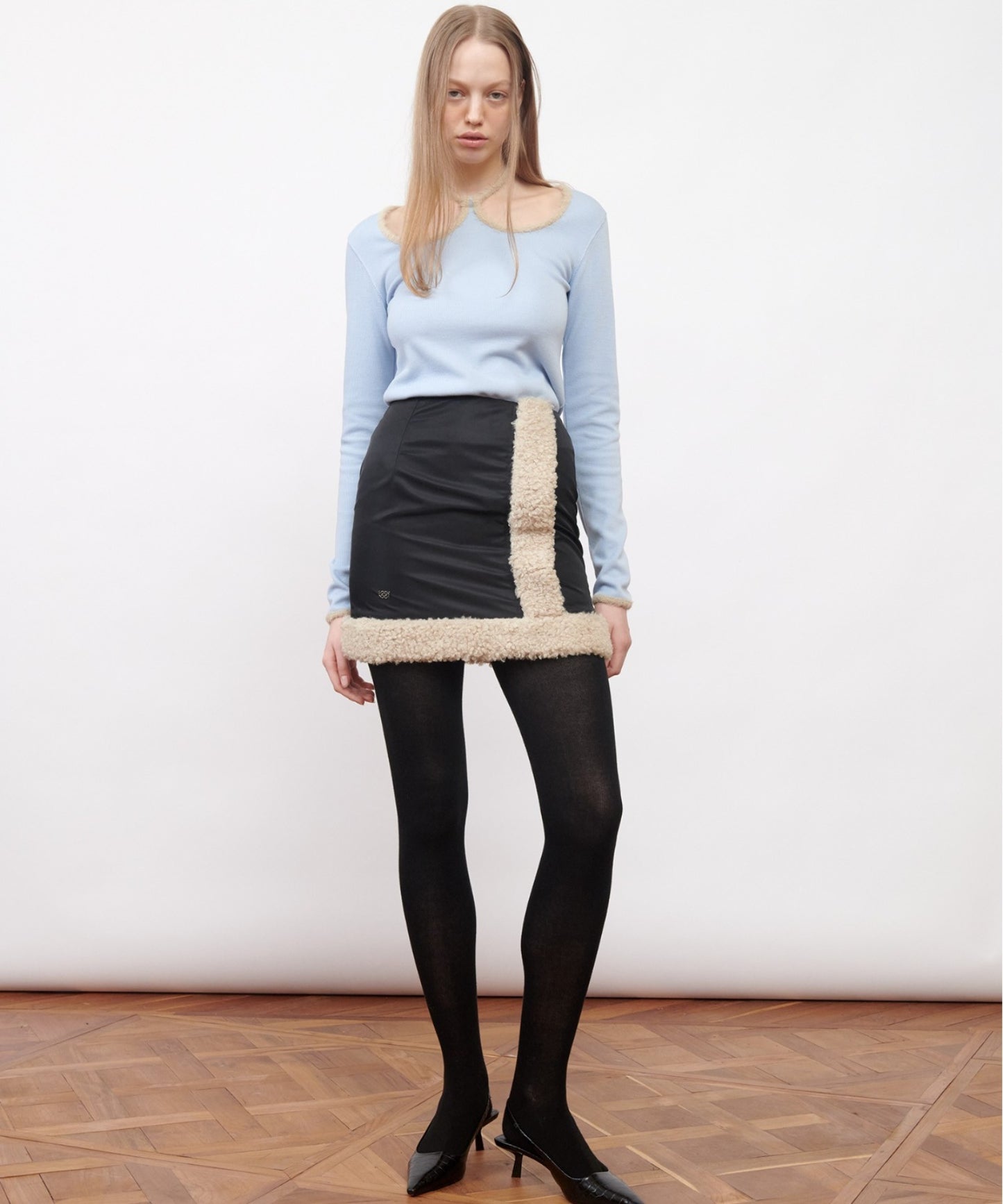 W-Neck Jersey Top