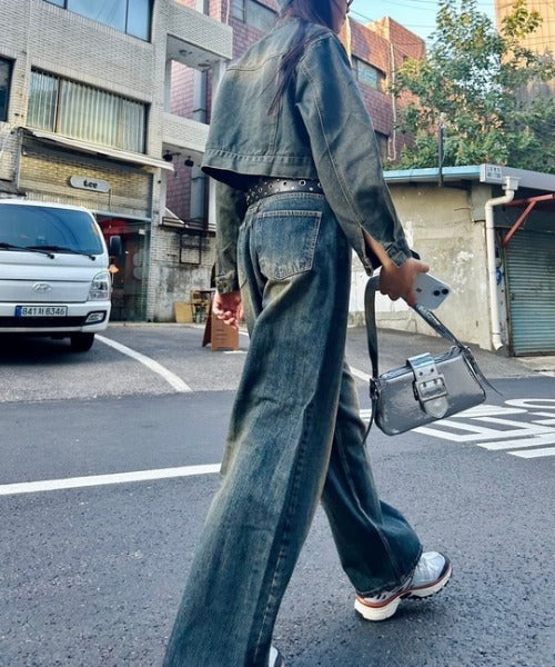 ワイドデニムパンツ