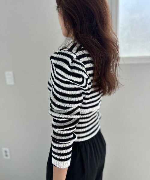 ipugo/イプゴ ボーダーチューブトップ&ショートニット アンサンブル