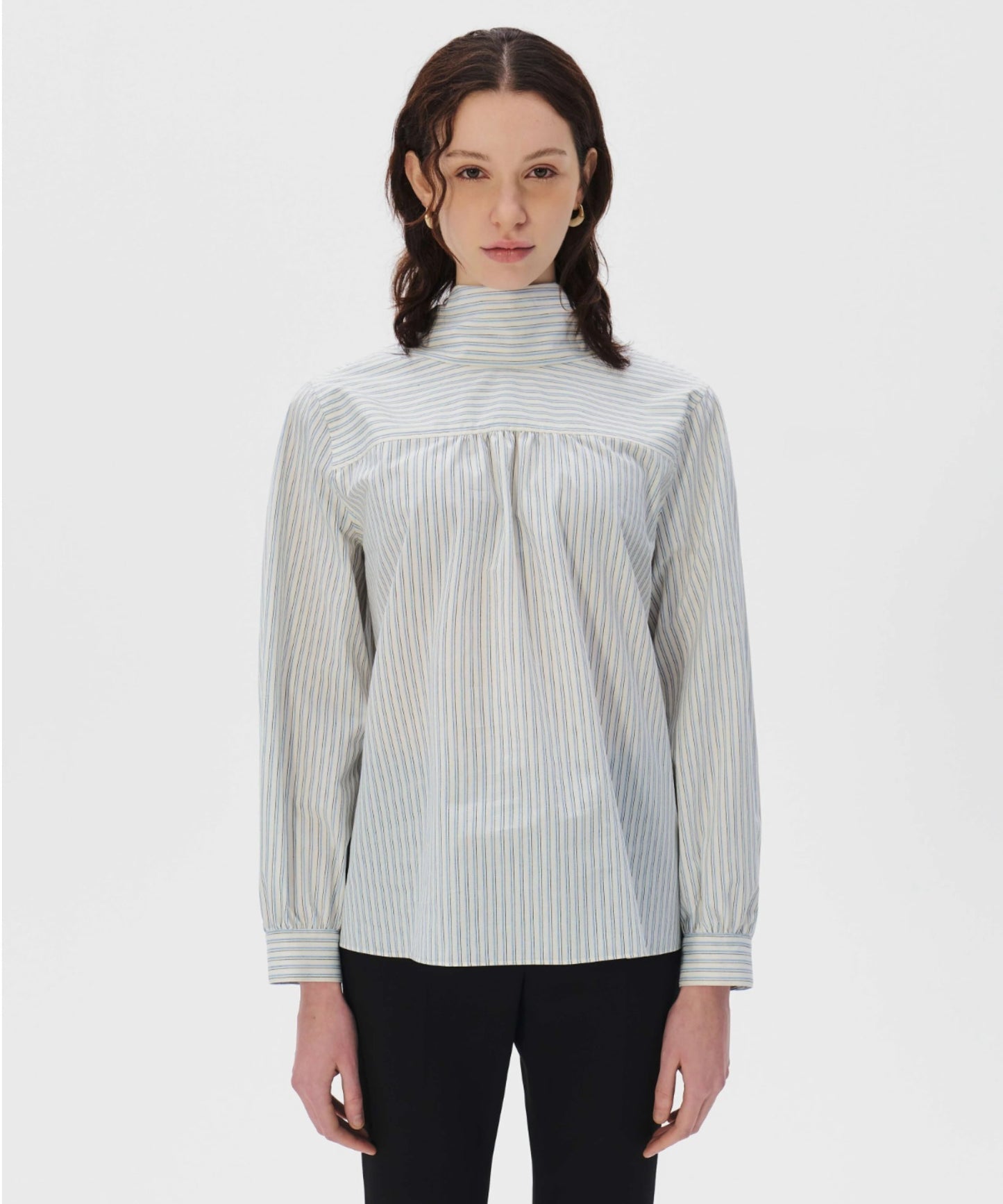 Back Tie Ballon Sleeves Blouse