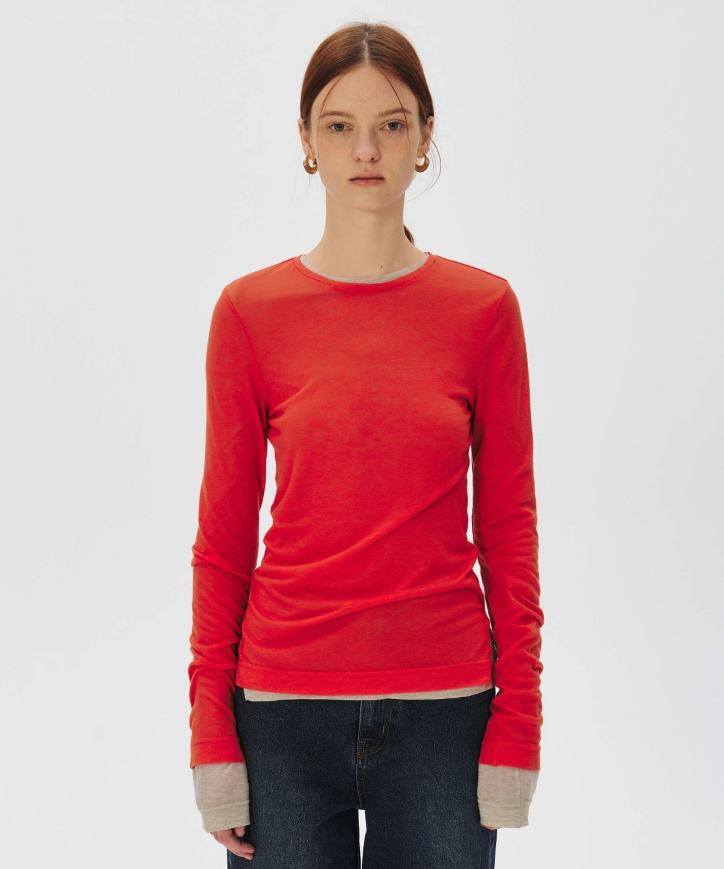 KUME/クメ Basic Tencel Layering T-shirt ロングスリーブ Tシャツ