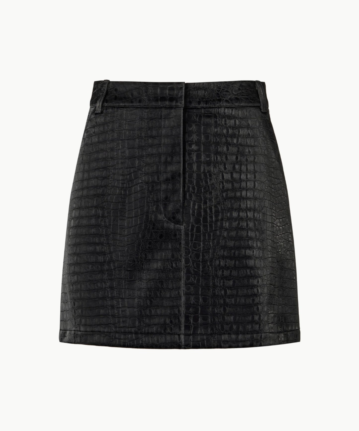 Faux Crocodile Mini Skirt