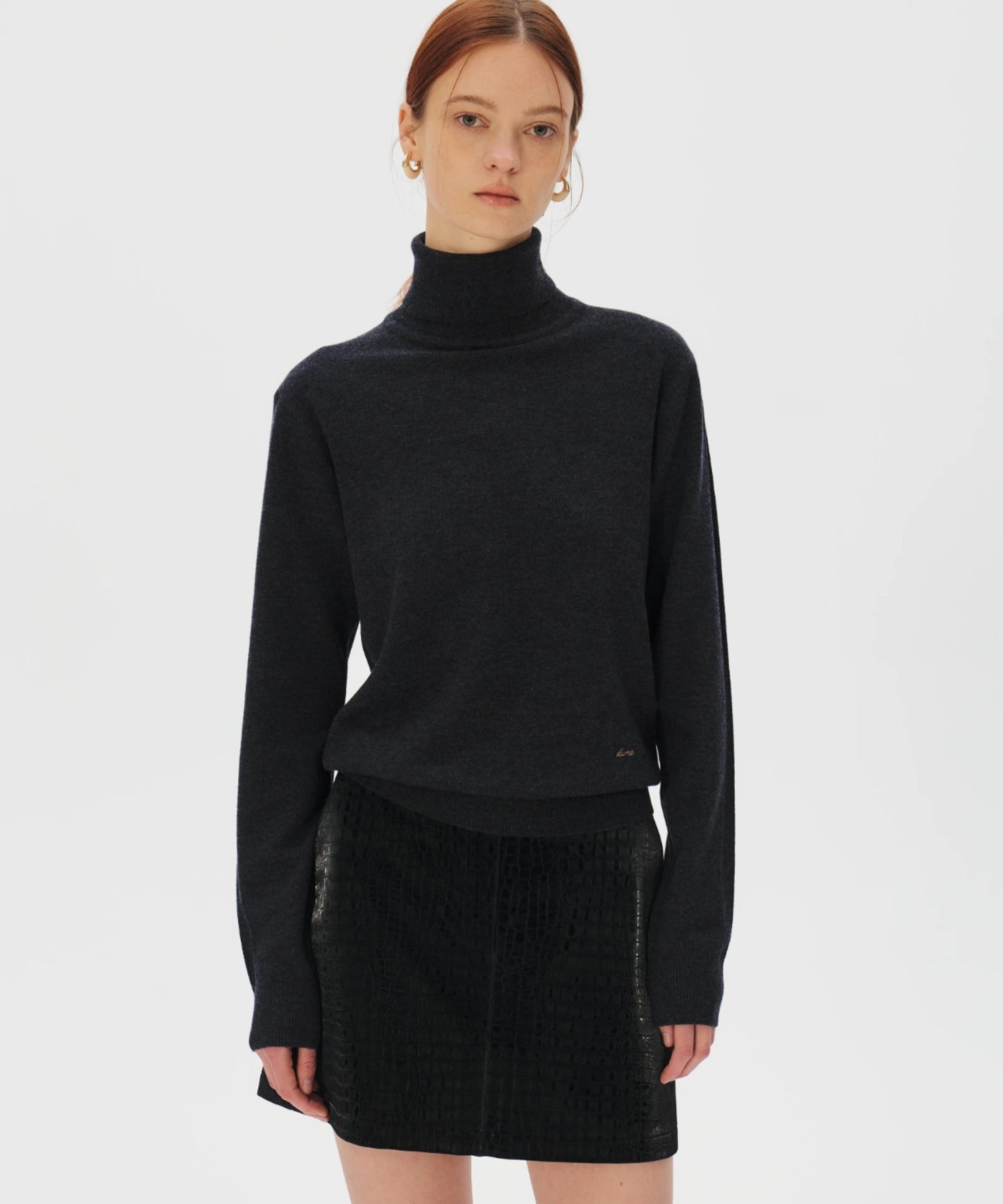 Faux Crocodile Mini Skirt