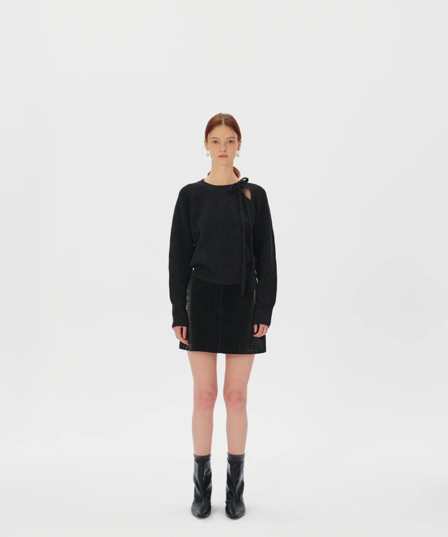 KUME/クメ Faux Crocodile Mini Skirt ミニスカート