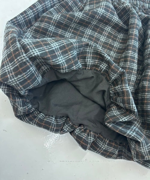 ipugo/イプゴ チェック柄 バルーンショートパンツ