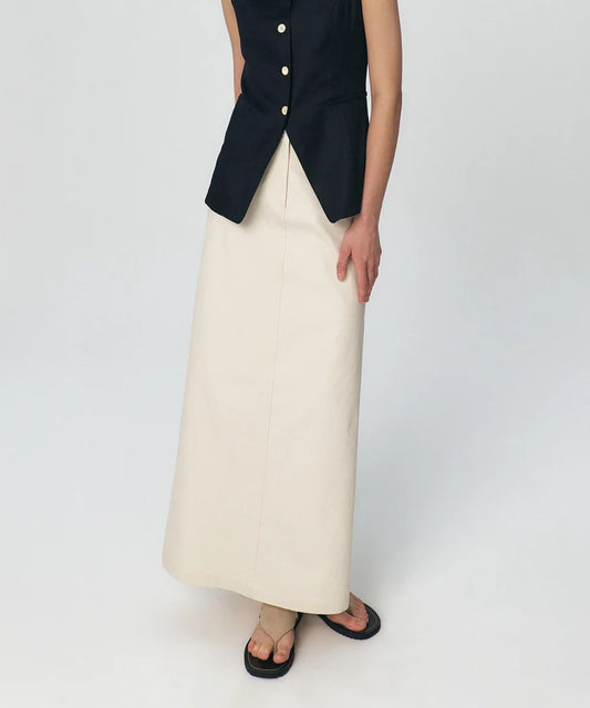 KUME/クメ Fringe Wasit H-line Skirt ロングスカート