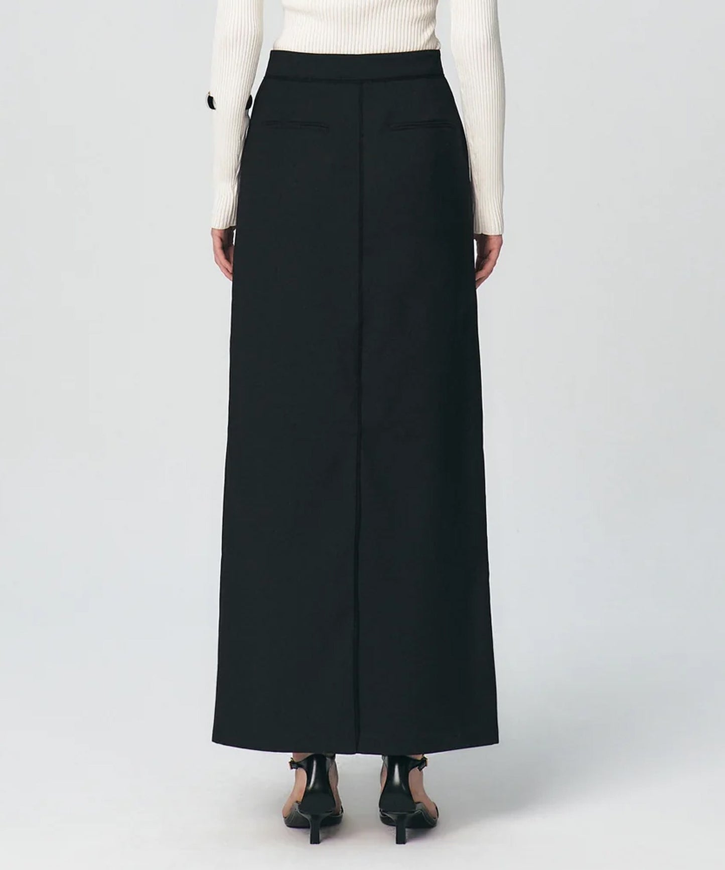 KUME/クメ Fringe Wasit H-line Skirt ロングスカート