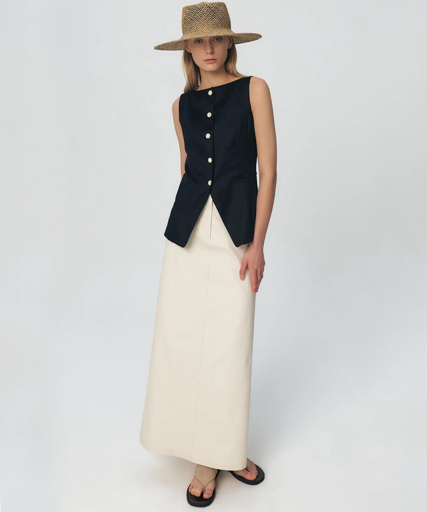 Fringe Wasit H-line Skirt