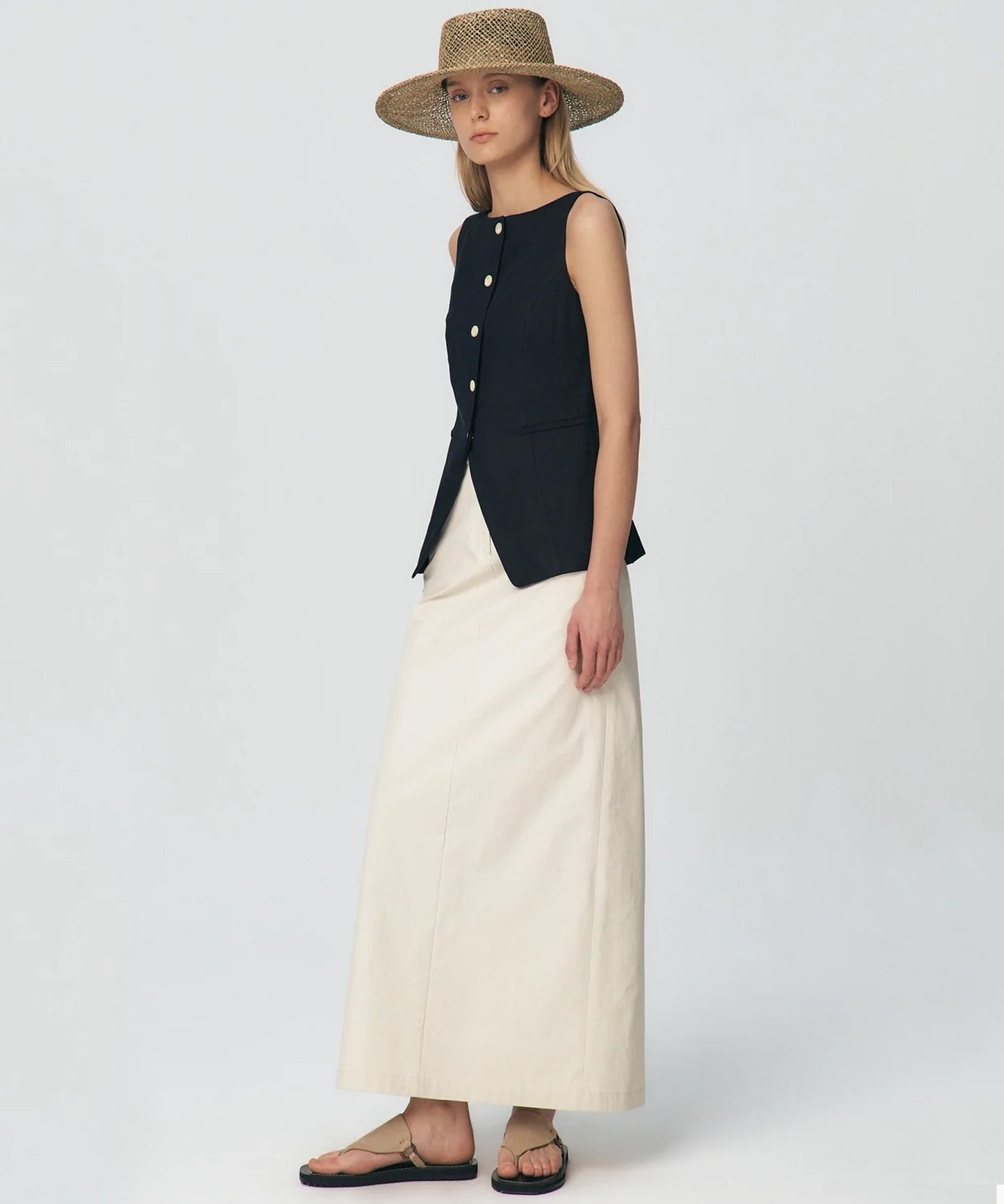 Fringe Wasit H-line Skirt